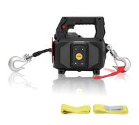 Cabrestante de batería de 1000 libras, cuerda sintética de 40 pies, compatible con batería Makita (más de 18 V 4.0 ah), cabrestante de batería portátil con control remoto, para elevación (azul
