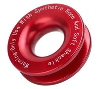 Cabrestante de bloque de arranque, anillo de recuperación de arranque, anillo de remolque de polea de bloque de 41000lbs para grillete suave de 7/16 pulgadas y 1/2 pulgadas con cuerdas de 3/16(Rojo)