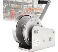 Cabrestante de mano de metal resistente con freno automático de 30 m, cabrestante para remolque de barco para cambio de carga, elevación y remolque, capacidad de 1800 libras