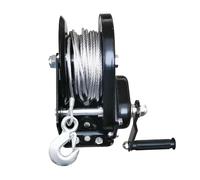 Cabrestante de mano marino de alto rendimiento, capacidad de 20 m, cable de acero y gancho anticaída, trinquete bidireccional ideal para todas las aplicaciones de remolque, alcance de 30 m