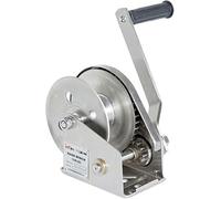 Cabrestante de mano para remolque de barco, cable de 5 m y gancho, cabrestante de autobloqueo bidireccional resistente para levantar remolque y manivela de tracción en C para un fácil funcionamiento