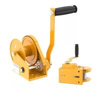 Cabrestante de mano pequeño de 2600 libras - manivela manual de trinquete bidireccional de acero pesado para remolcar, levantar y bajar - ideal para remolques de construcción, granja, rancho, muelle y