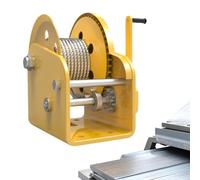 Cabrestante de mano resistente con capacidad de 1800 libras, engranaje de autobloqueo de 2 vías, cable de acero y gancho, cabrestante de remolque manual para camiones, barcos, remolques, recuperación