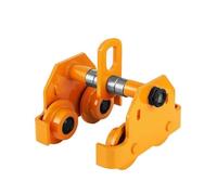Cabrestante de Remolque Carro de viga empuje Manual 0,5 T-3T for polipasto garaje ruedas dobles alta resistencia liso for brida I curva recta(3 Ton)