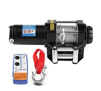 Cabrestante eléctrico 12 V, Cabrestante con a distancia Radiotreuil cable de acero Quad cabrestante ATV, para coche remolque camión 4000 Lb 15 m cable de acero sólido