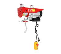 Cabrestante eléctrico, 1300 W, hasta 800 kg, altura de elevación de 10 m | Cabrestante de motor con mando a distancia con cable de 1 m, para taller, garaje, almacén, fábrica