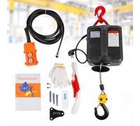 Cabrestante Eléctrico 3 en 1 de 1500W, Polipasto Portátil de 500KG con Fin de Carrera Infrarrojo Mejorado, Mando Inalámbrico 120M, Elevación Vertical y Horizontal