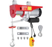 Cabrestante Eléctrico 400kg-800kg, Altura de Elevación de 6-12m, 1300W Polipasto Eléctrico Motor de Cobre, 4-8m/min velocidad de Elevación con Mando a Distancia Inalámbrico