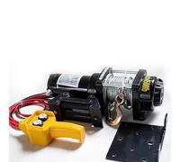 Cabrestante eléctrico de 12 V, cable de acero impermeable con control remoto con cable y placa de montaje para remolque y uso todoterreno, capacidad de 3500 libras