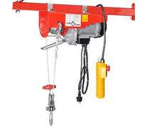 Cabrestante eléctrico de 1300 W, para taller y garaje, 400 kg, hasta 800 kg en doble tirada, incluye mando a distancia y parada de emergencia