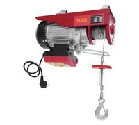 Cabrestante eléctrico de 300 kg hasta 600 kg, altura de elevación de 12 m, cabrestante de 1200 W, polea de 10 m/min, velocidad de elevación con mando a distancia