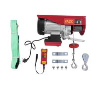 Cabrestante eléctrico de 400 kg - 12 m de altura de elevación, polipasto eléctrico de 850 W, con mando a distancia, funda eléctrica segura para garaje, obras y almacén