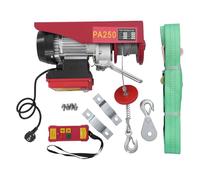 Cabrestante eléctrico de 550 W, 250 kg, con gancho y mando a distancia, altura de elevación de 12 m, dispositivo de elevación eléctrico seguro para obras y almacén