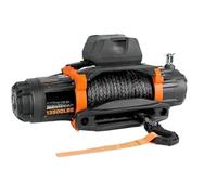 Cabrestante Elevador 12V Equipo Sintético Del Torno Gancho De La Cuerda Eléctrico Capacidad Carga 13500 Libras