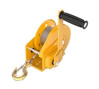Cabrestante Elevador Cabrestante manual resistente del alzamiento 1200LB con autoretención accionada por manivela de la cuerda de alambre de acero galvanizada(1200LB 10m)