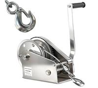 Cabrestante manual 1200lb | Cable de acero inoxidable | Polipasto manual con freno automático | Relación de transmisión 4:1 | Cabrestante de Remolque para barco, trailer, caza, uso pesado (1)