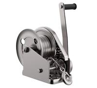 Cabrestante manual Capaci de 800 kg con trinquete birectal, cuerda de alambre de acero de 10 m y gancho de acero inoxidable para levantar, remolcar y construir - Herramienta