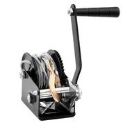 Cabrestante manual, capacidad de tracción de 800 libras, cabrestante for remolque de barco, manivela de cuerda resistente con cable de acero de 33 pies y trinquete bidireccional Controlar con precisió