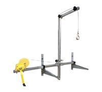 Cabrestante manual con autobloqueo y soporte para instalación de aire acondicionado, herramienta de elevación lateral plegable de 10 m para unidades al aire libre y fácil de usar