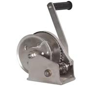 Cabrestante Manual con Freno, Cabrestante con Cable de Acero Zincado, Torno Manual para Remolque, Barco, Agricultura y Uso Industrial(500kg)