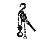 Cabrestante manual de 0,8 a 3,2 toneladas, capacidad de 1,5 a 3 m, polea de trinquete manual, bloque de cadena resistente, palanca portátil (VA, negro, 0,8 toneladas, 3 m de longitud)