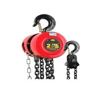 Cabrestante manual de 110 toneladas, 1,5-9 m, bloque de cadena resistente para elevación C-e, color rojo, 1 tonelada, ideal para aplicaciones de levantamiento pesado y aparejos