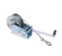 Cabrestante manual de 1500 kg, con cable de acero de 10 m y 2 marchas, cabrestante manual para remolque, ATV y barco, fuerza de tracción de 3306 libras, Winch con transmisión 4:1/8:1, palanca de 25,7