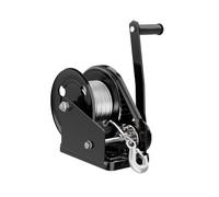Cabrestante manual de 800 lb con manivela y trinquete, con cable de acero de 7 m de largo y 4 mm de diámetro, gancho, freno automático, cabrestante manual.(Winch+7m Wire Rope+Hook)