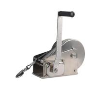 Cabrestante manual de acero inoxidable 304 de 1800 libras, de doble cara, autotensado, dispositivo de elevación compacto sin óxido para aplicaciones de aguas residuales