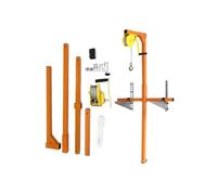 Cabrestante manual para instalación de aire acondicionado, herramienta de elevación resistente para una colocación segura de la unidad de aire acondicionado al aire libre, capacidad de 150 kg, alcance