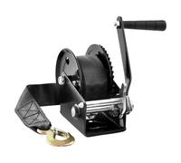 Cabrestante manual para remolque de barco con correa de poliéster de 23 pies y trinquete bidireccional, manivela de mano para un transporte seguro y fácil