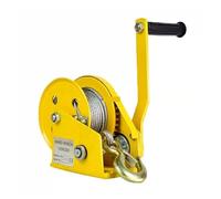 Cabrestante manual portátil de 1200 libras, elevador de tractor con doble freno de autobloqueo, ideal para uso doméstico, cabrestante de cable pequeño resistente para levantar y tirar fácilmente