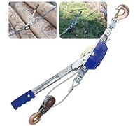 Cabrestante manual portátil de doble potencia, elevador de cable manual de acero con gancho para mover e instalar equipos pesados, extractor de trinquete para un fácil funcionamiento