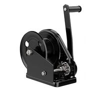 Cabrestante manual resistente de 1800 libras, doble dirección, autobloqueo, cable sin acero, para remolques ATV, color negro, ideal para pesca y aventuras al aire libre