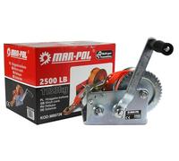 Cabrestante polipasto manual de manivela 1133 kg | Cuerda de 10 m de grosor 50 mm | Gancho de cierre | Mecanismo de seguridad
