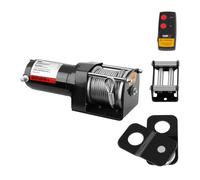 MSW Cabrestante Todoterreno PROPULLATOR 3500-B (Fuerza de tracción: 1.590 kg / 3.500 lbs, Motor de imanes permanentes, 12 m Cable, Dimensiones del tambor: Ø 32 mm, incl. polea de reenvío)