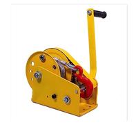 Cabrestantes Manuales Cabrestante manual, dispositivo de autobloqueo bidireccional 1200 LBS pequeño cuerda alambre mini con gancho Freno automático Herramientas elevación grúa(1200LBS)