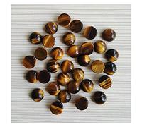 cabujón Cuentas de Piedra Natural 10MM Ojo de Tigre cabujón Redondo Collar Piedras Cuentas Joyería de Moda 50 Unids/Lote Anillo Accesorios para la fabricación de Joyas