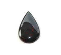 Cabujón de Bloodstone, Piedra preciosa de sangre natural, 34 quilates, piedra verde roja en forma de pera, 36x23x6mm SC-3313, 36x23x6mm, Gema, heliotropo