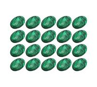 Cabujón de piedras preciosas de malaquita en forma de huevo, 20 piezas de piedra de palma ovalada, cuentas de malaquita pulidas suaves para hacer joyas, piedra de 18x13 mm para