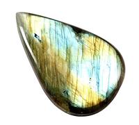 Cabujón suelto de piedra preciosa natural de pera de labradorita, 55,45 quilates, Ku43-B0831J3R11