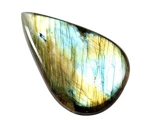 Cabujón suelto de piedra preciosa natural de pera de labradorita, 55,45 quilates, Ku43-B0831J3R11