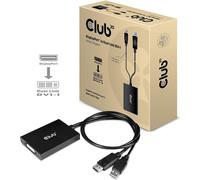 CAC-1010 club3D Adaptador de TV, monitor [1x DisplayPort macho, USB 2.0 tipo A macho - 1x DVI hembra 24+5 pines] Negro 1 pieza(s) | CABLE -