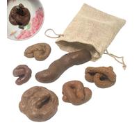 Caca Falsa,Caca de Perro de simulación - Juguete Gags & Prank Jokes Regalos novedosos para el Día de los Inocentes Suministros de Halloween, 6 Formas Diferentes