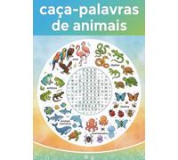 Caça palavras de animais: Para adulto, letras grande: Puzzle Game em português. excelente para exercício de memória, passa tempo - presente para tempo livre ferias e viagens