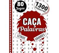 Caça Palavras: Portuguese Puzzle Game - Letras Grandes | Livro com 80 Jogos & + de 1300 palavras | Grande Formato 21 x 29,7 cm | Passatempo - Presente para Tempos livres, Ferias e Viagens