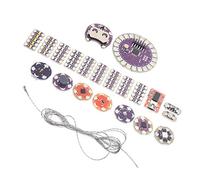CaCaCook Kit de costura conductivo, 12 x 8 x 2, kit de iniciación electrónica, kit de hilo conductivo, placa de desarrollo de suministros industriales
