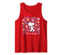 Cacahuetes Snoopy Buena Vida Primavera Flores Naturaleza Feliz Diversión Camiseta sin Mangas