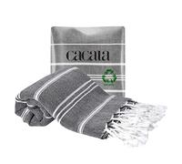 Cacala Pure Serie Turco Toallas de Mano de, algodón, Negro, 59 x 92 x 0.5 cm