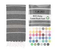 Cacala Toallas de baño Turco de Serie, algodón, Negro, 95 x 175 x 0.5 cm